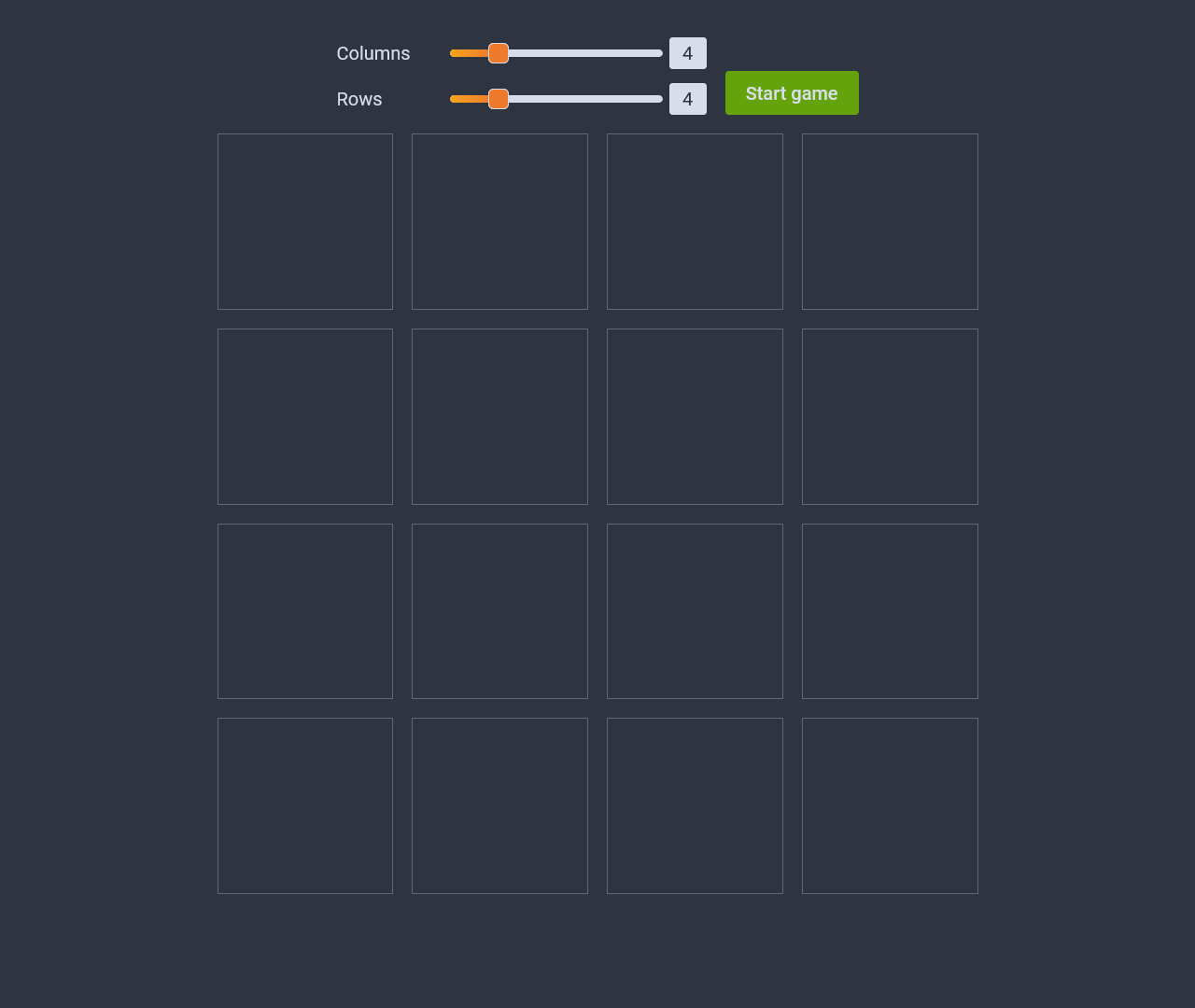 Dynamic Image Memory Game Screenshot