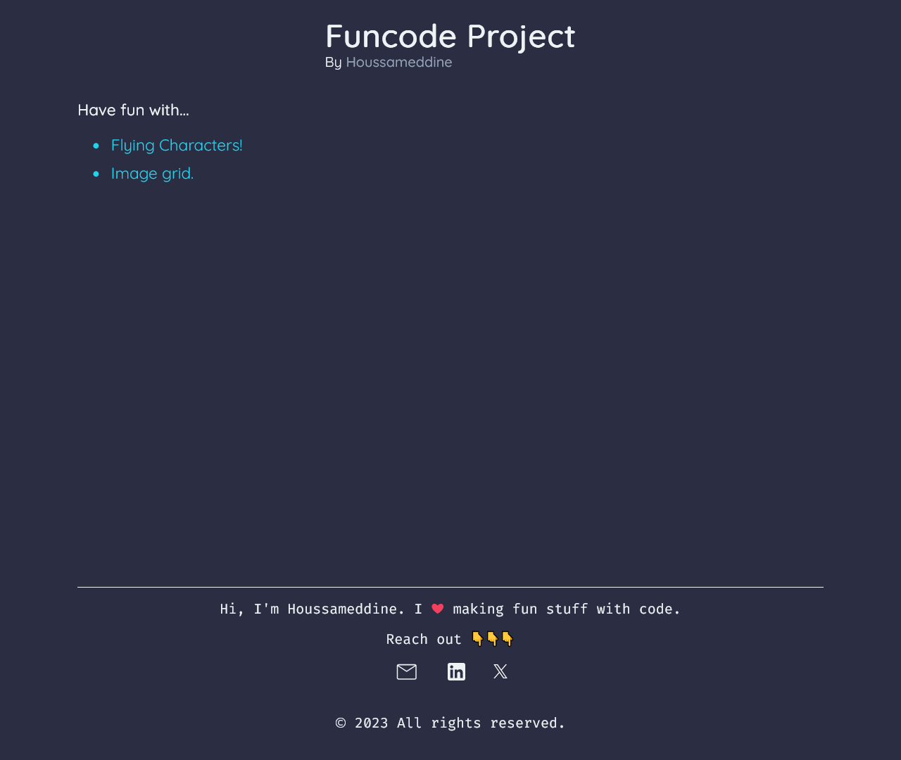 Funcode Project Screenshot